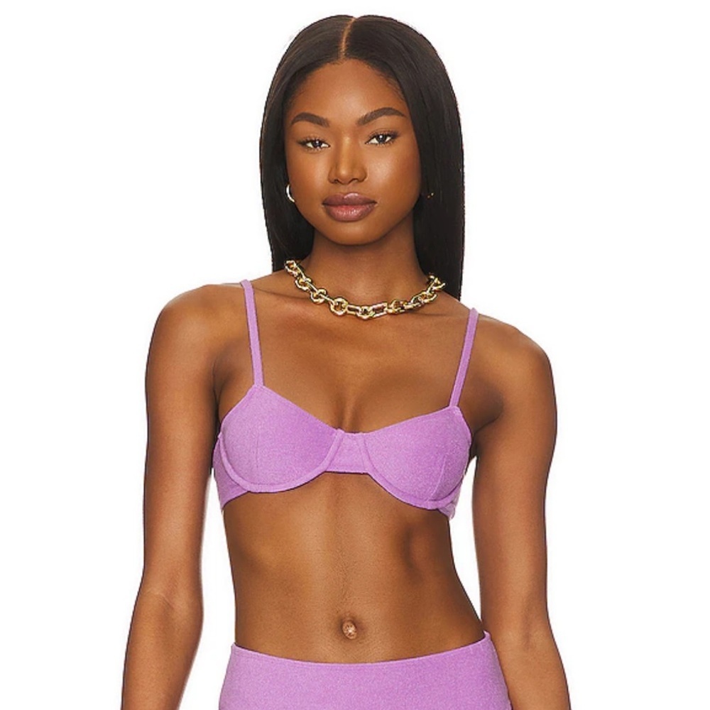 Faithful The Brand Maxime Bikini Top in Grape - Picture 2 of 5